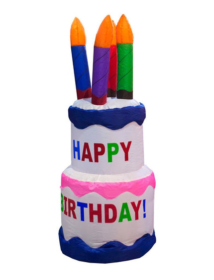 Opblaasbare cake Happy Birthday 125cm