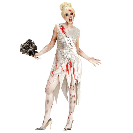 Miss World zombie jurk voor Halloween