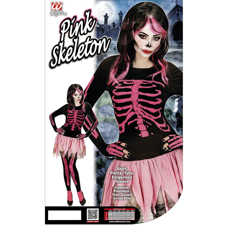 Roze skeletonjurkjes voor Halloween