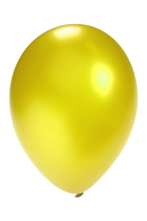 Ballonnen metallic geel 5 inch  100 stuks