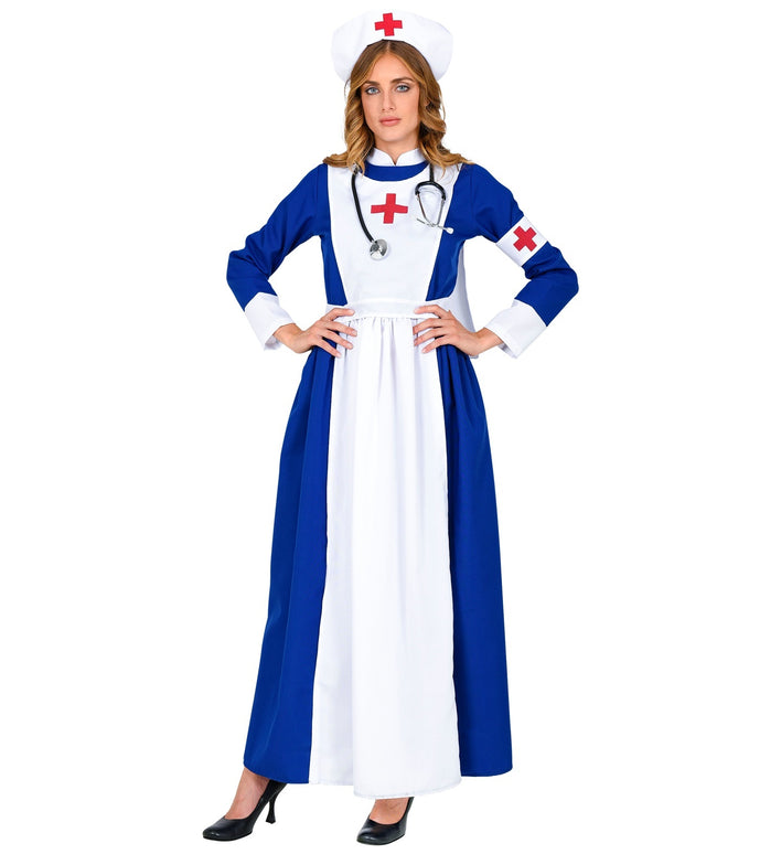 Verpleegster jurk blauw