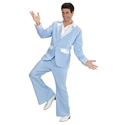 Party disco kostuum Jeffrey in blauw