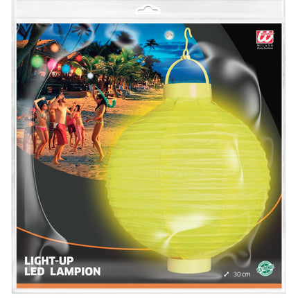 Lampion Met Licht 30Cm Geel