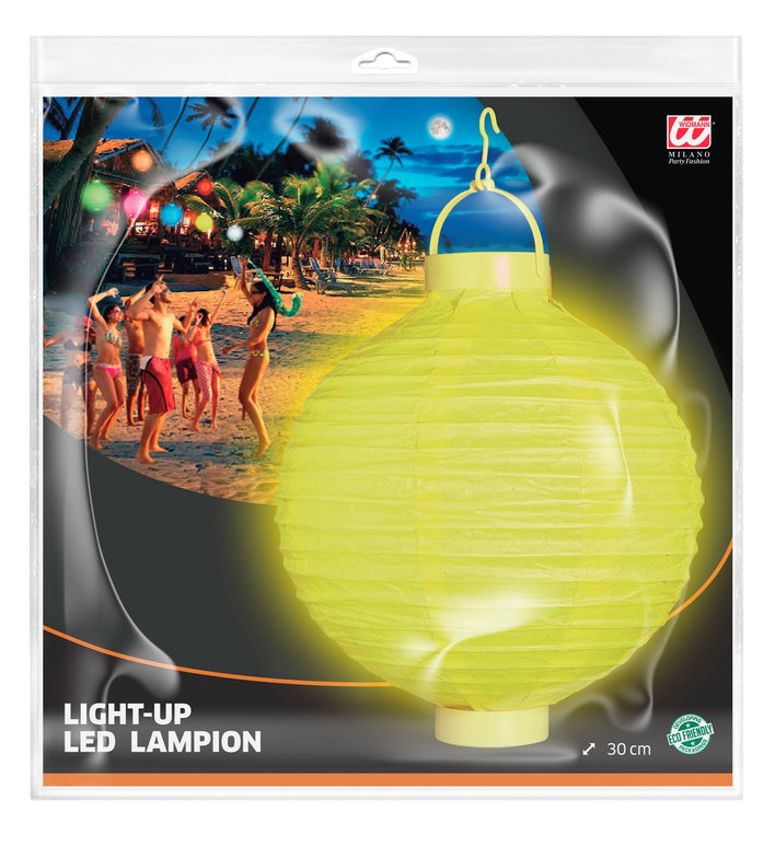 Lampion Met Licht 30Cm Geel