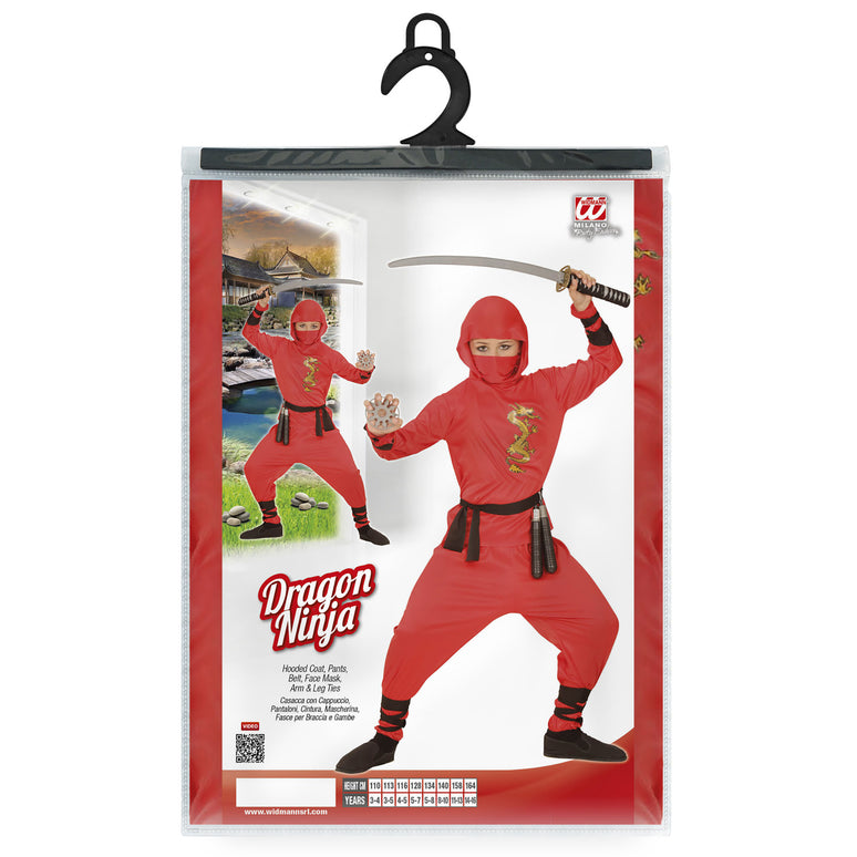 Rood draak ninja pakken voor kids