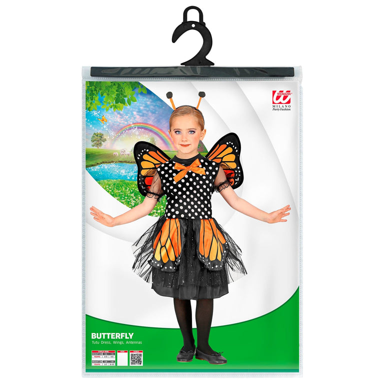 Vlinder kostuum zwart kinderen