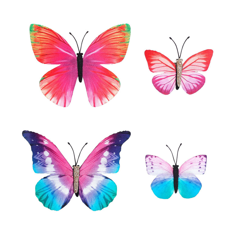 Set van 4 vlinder haarclips