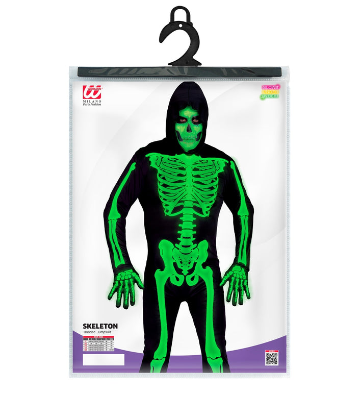 Skelet kostuum volwassenen groen