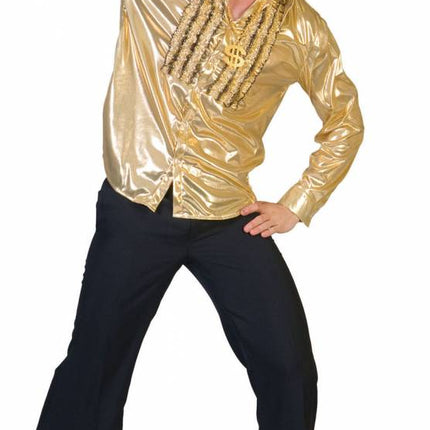 Gouden party shirts met glitter