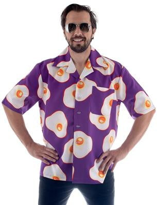 Hawaii shirt Fred met ei print