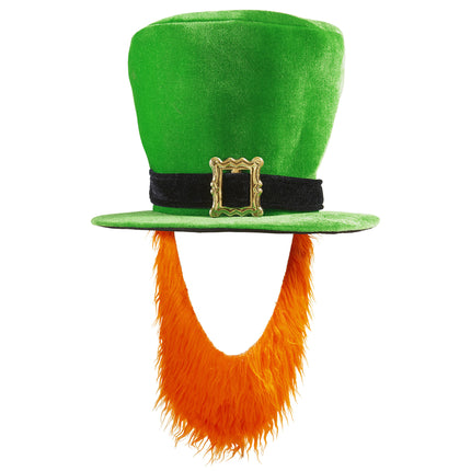 St. Patricks day hoge groene hoed met baard