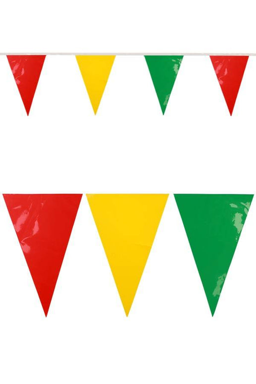 PVC Vlaggenlijn rood/geel/groen 10 mtr