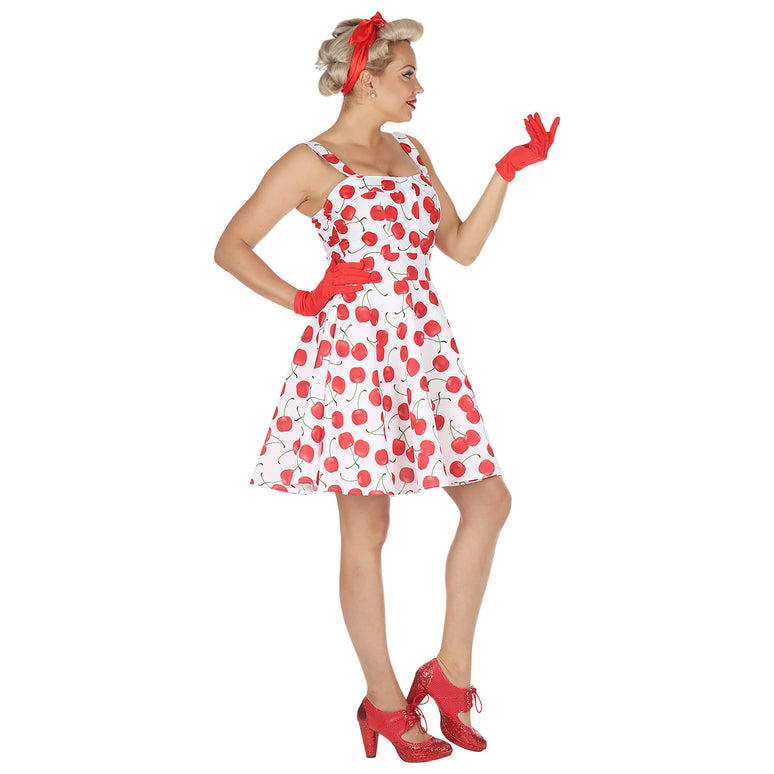 Cherry white jaren 50 jurk