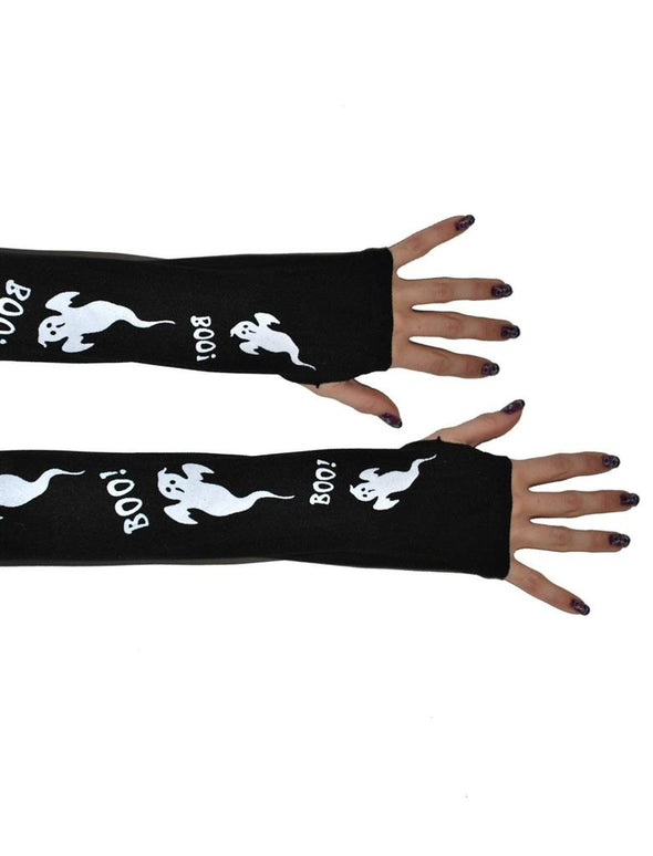 Vingerloze handschoenen met spookjes