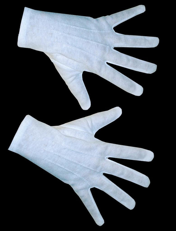 Korte witte handschoenen