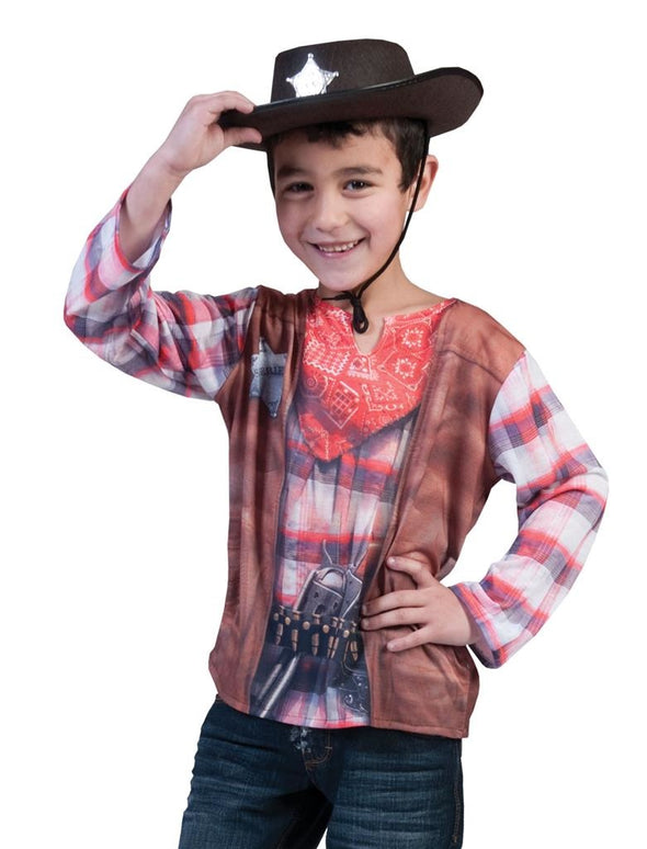 3D Shirt Cowboy voor kinderen