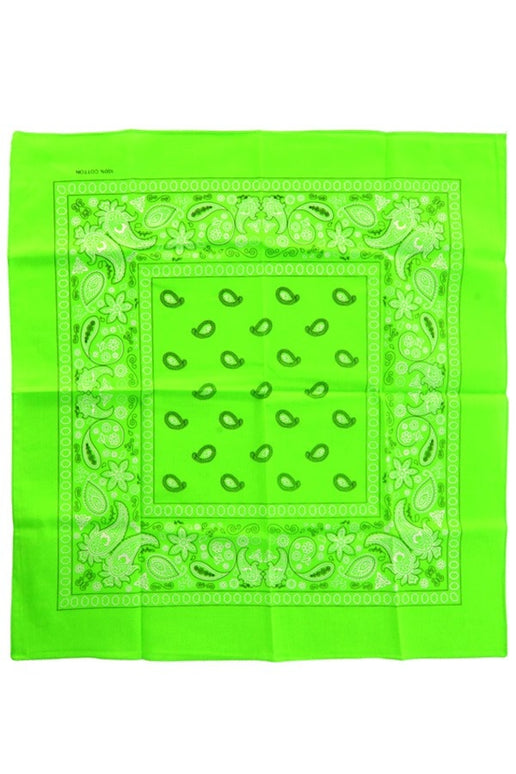Bandana neon groen 53 x 53 cm