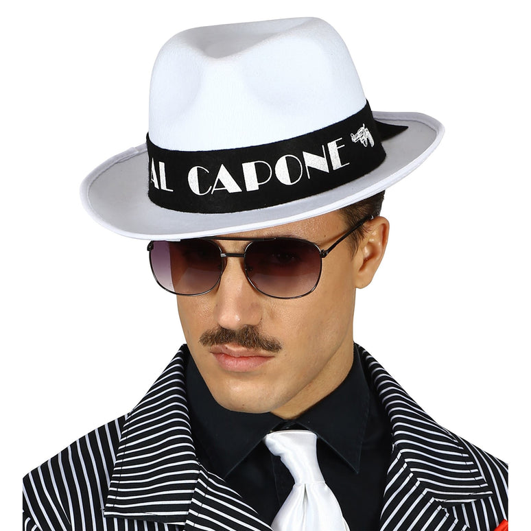 Hoed Al Capone wit