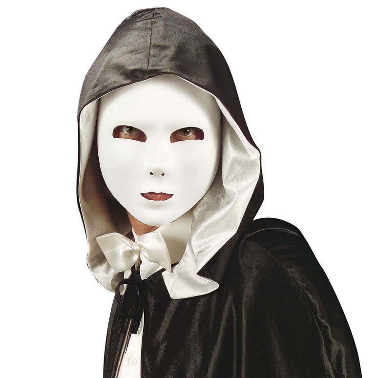 Halfgezicht masker wit beschilderbaar