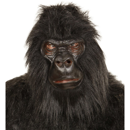 Gorilla masker luxe met haren