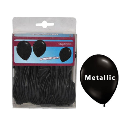 Metallic zwarte ballonnen 40sty