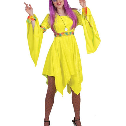 Gele hippie jurkjes voor feestjes