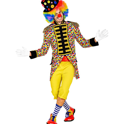 Slipjas Clown carnaval meerkleurig heren