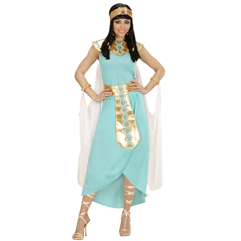 Blauwe Egyptische koninginnen jurkjes