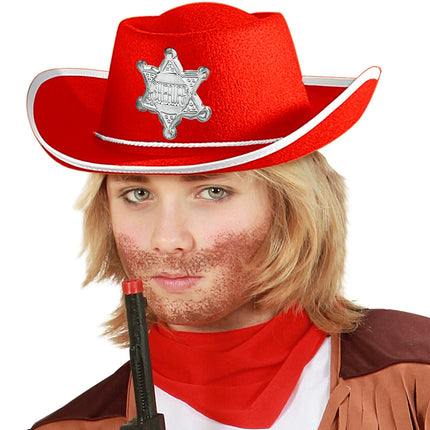 Cowboy hoed kinderen rood