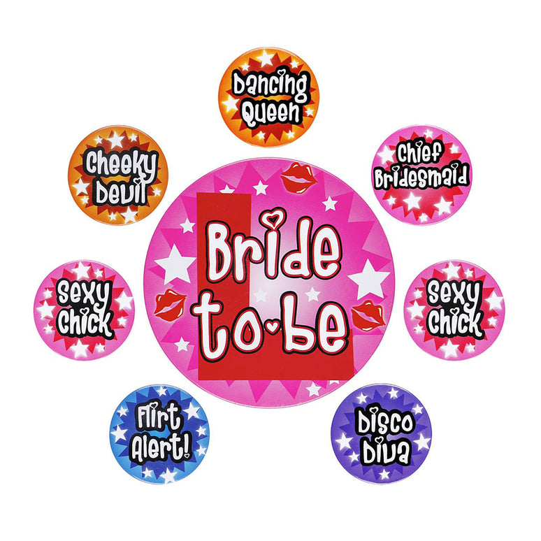 Button broches Bride to be vrijgezellenfeesten