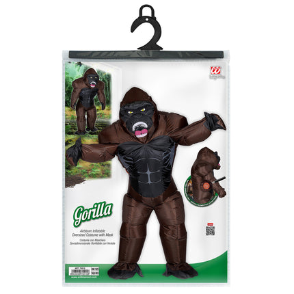 Opblaasbaar gorilla kostuum unisex