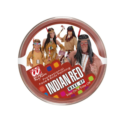 Indianen rode schmink voor carnaval