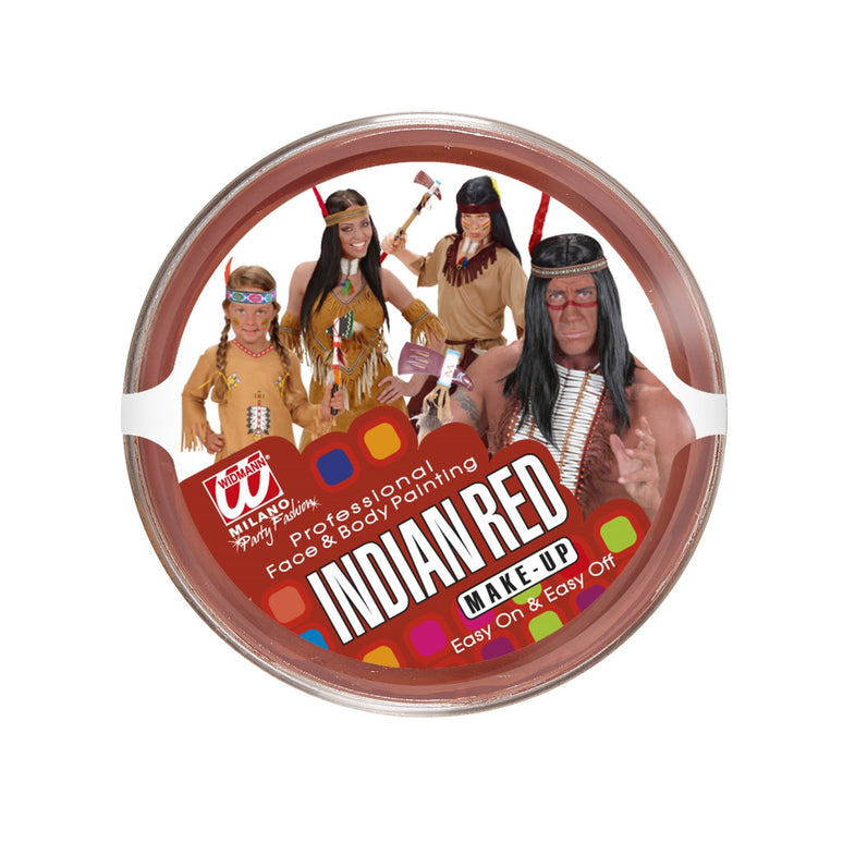 Indianen rode schmink voor carnaval