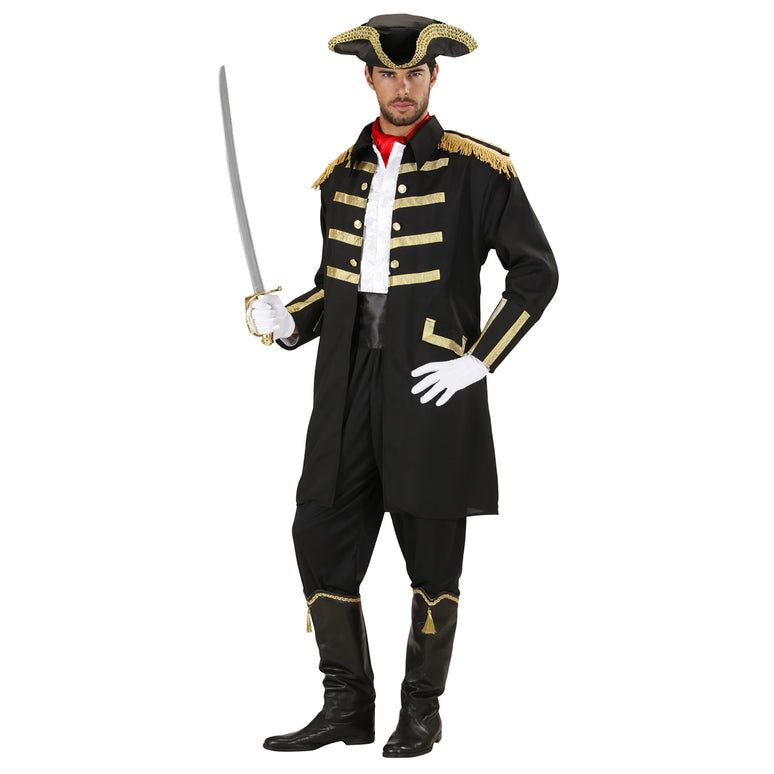 Zwart piraten kostuum Gustaf heren