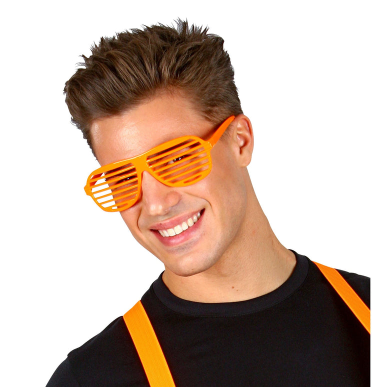 Oranje bril met luikje