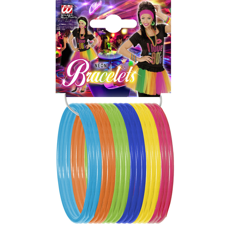 Gekleurde armbanden neon disco