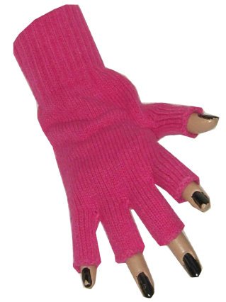 Vingerloze handschoen roze/ fuchsia