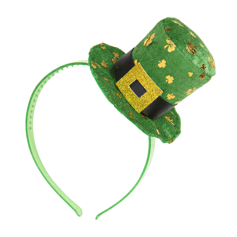 St. Patrick's day mini hoedje op haarband