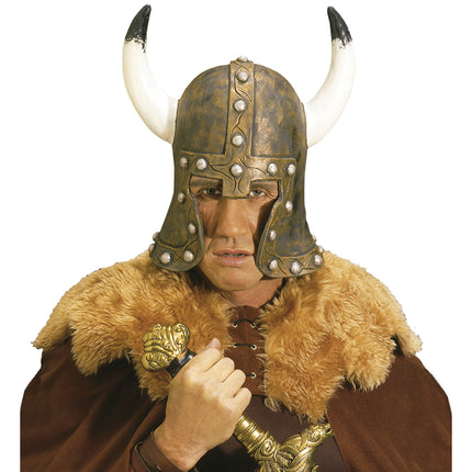 Viking helm Barbar met hoorns