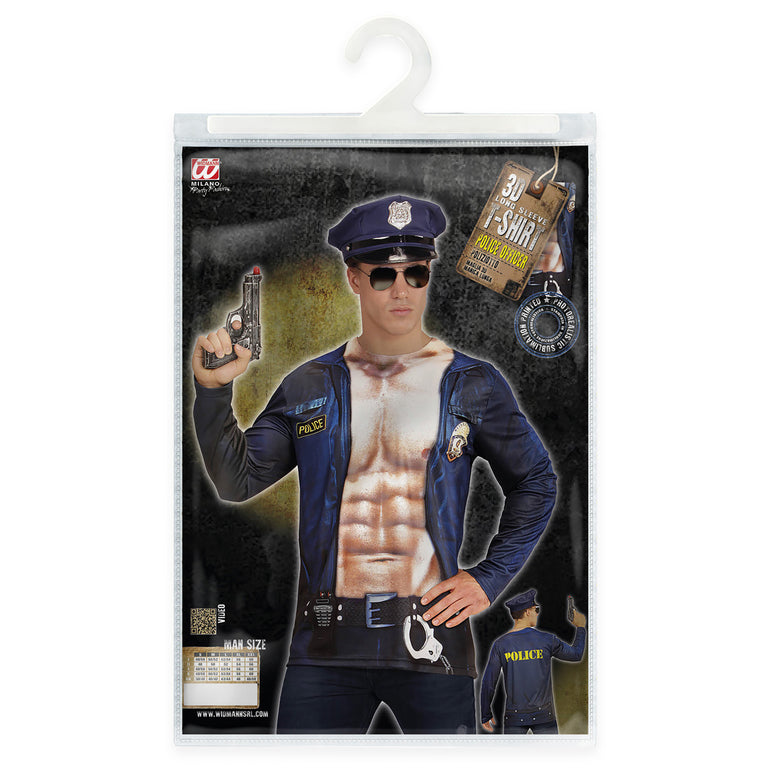3D Politie shirt agent man