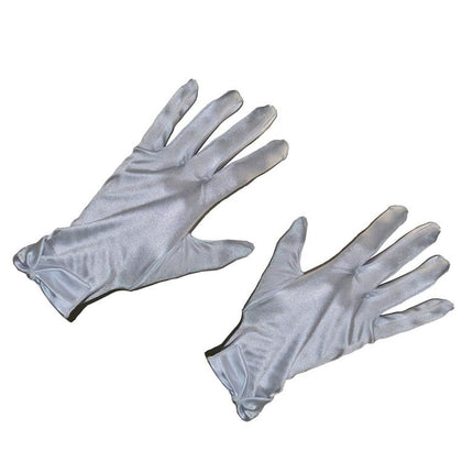 Witte handschoenen satijn 25cm