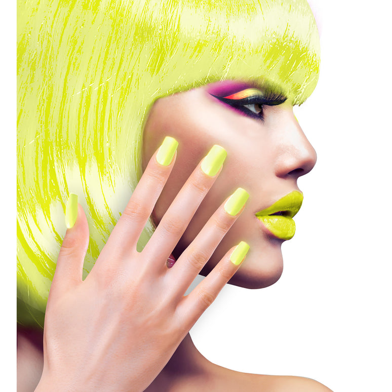 Airbrush nagels neon geel