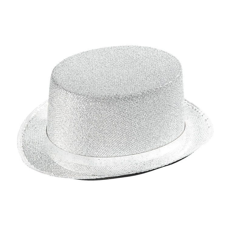 hoge hoed zilverkleurig