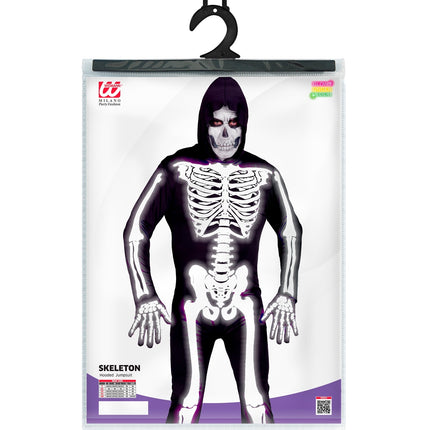 Skelet kostuum volwassenen zwart/wit
