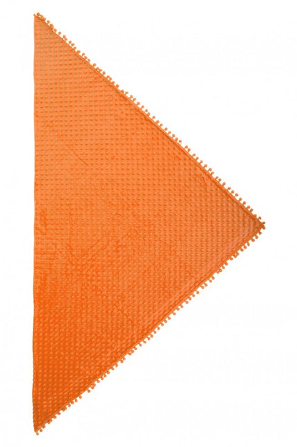 Driehoek sjaal Bubble Neon oranje