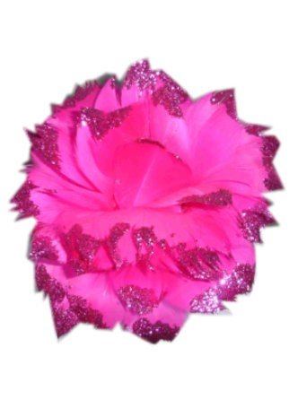 Roze bloem met glitters