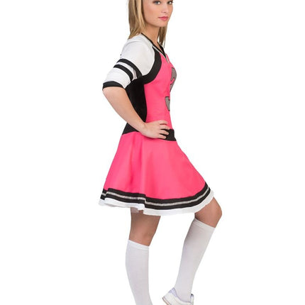 Cheerleader jurk dames roze