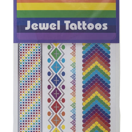 Nep tattoos regenboogkleuren