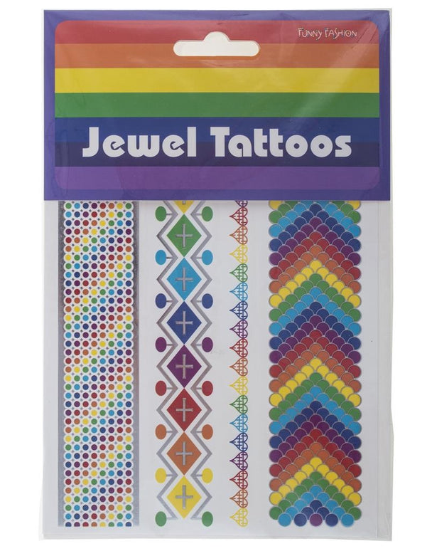 Nep tattoos regenboogkleuren