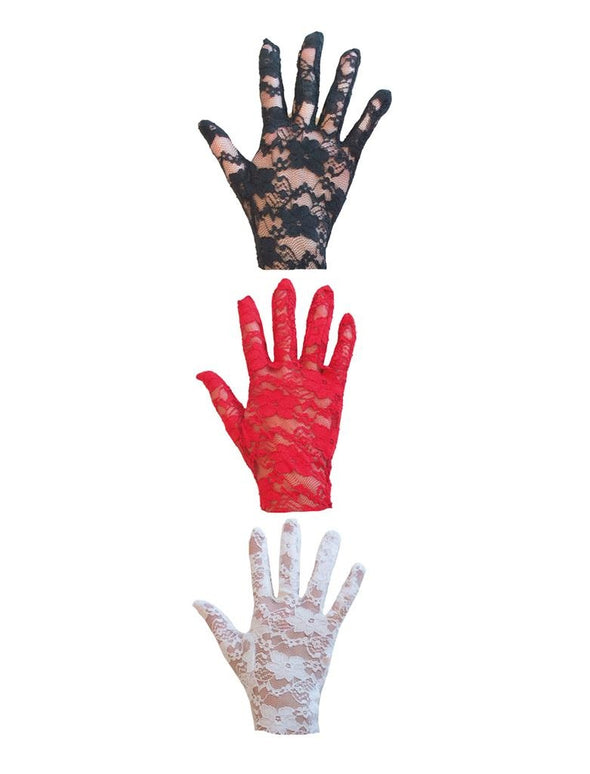 Rode kanten handschoenen